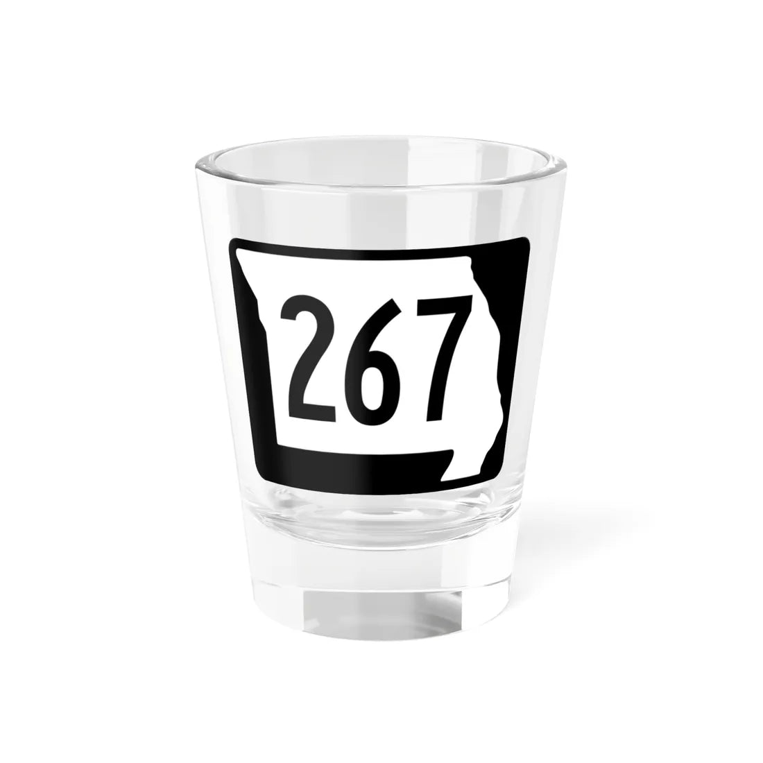 MO-267 (Missouri) (Road Sign) Shot Glass 1.5oz 1.5oz - Go Mug Yourself