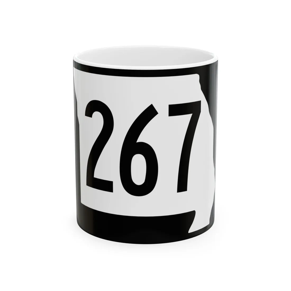 MO-267 (Missouri) (Road Sign) White Coffee Mug 11oz - Go Mug Yourself