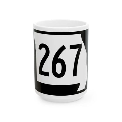 MO-267 (Missouri) (Road Sign) White Coffee Mug 15oz - Go Mug Yourself