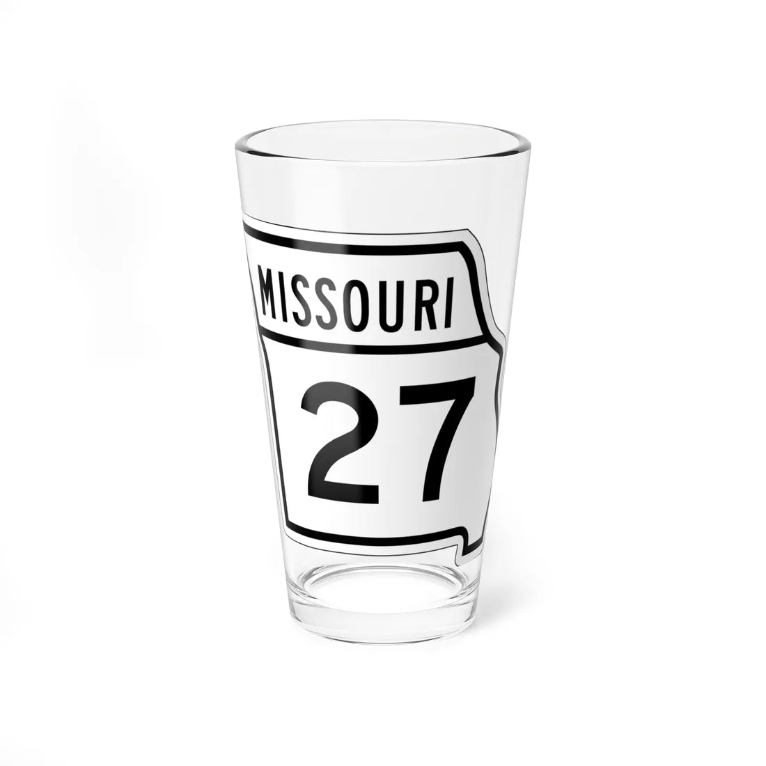 MO-27 1948 (Missouri) (Road Sign) Pint Glass 16oz 16oz - Go Mug Yourself