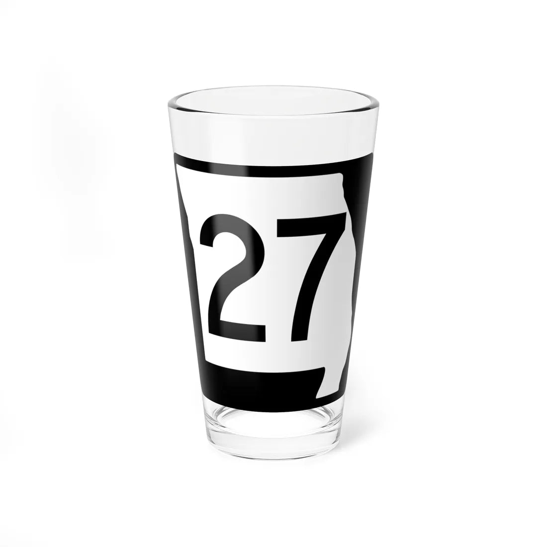 MO-27 (Missouri) (Road Sign) Pint Glass 16oz 16oz - Go Mug Yourself