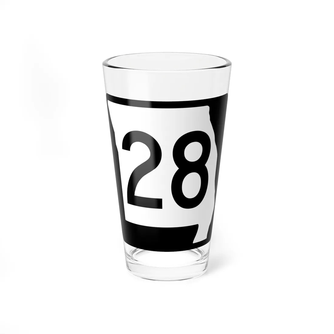 MO-28 (Missouri) (Road Sign) Pint Glass 16oz 16oz - Go Mug Yourself