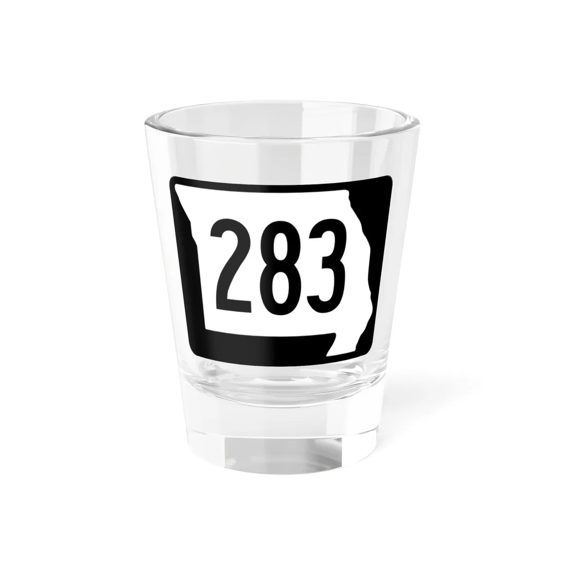 MO-283 (Missouri) (Road Sign) Shot Glass 1.5oz 1.5oz - Go Mug Yourself