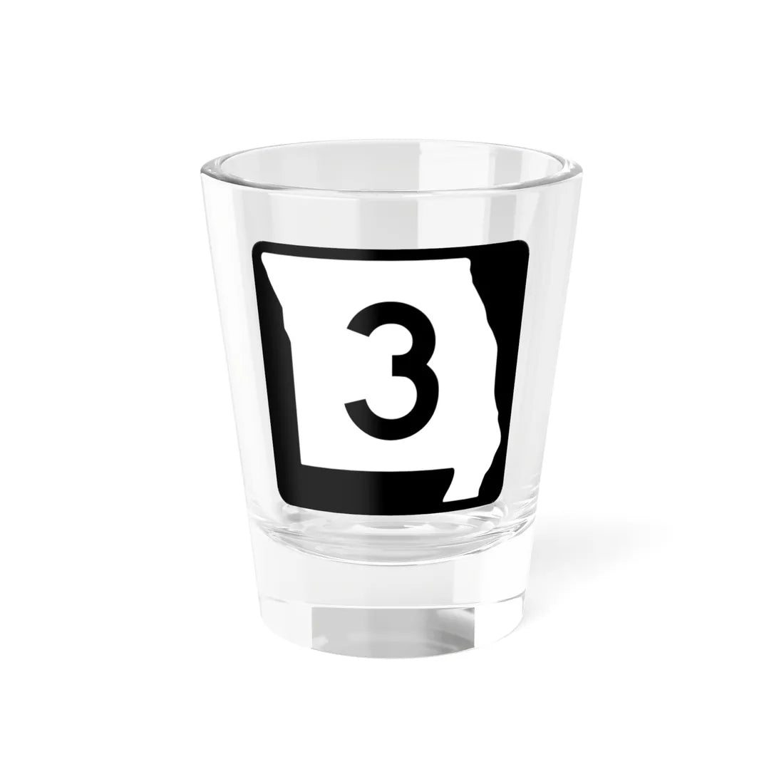 MO-3 (Missouri) (Road Sign) Shot Glass 1.5oz 1.5oz - Go Mug Yourself