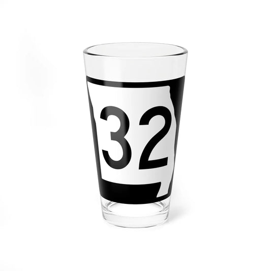 MO-32 (Missouri) (Road Sign) Pint Glass 16oz 16oz - Go Mug Yourself