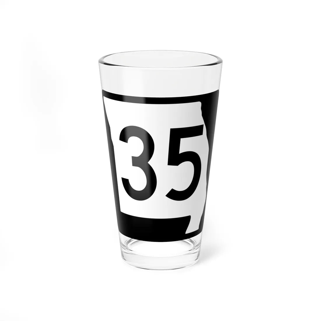 MO-35 (Missouri) (Road Sign) Pint Glass 16oz 16oz - Go Mug Yourself