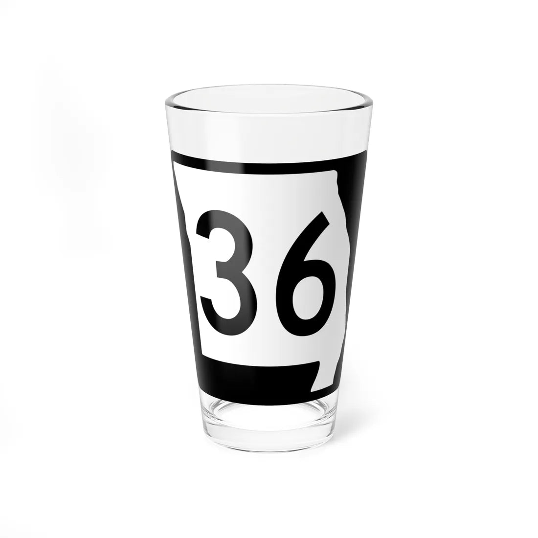 MO-36 (Missouri) (Road Sign) Pint Glass 16oz 16oz - Go Mug Yourself
