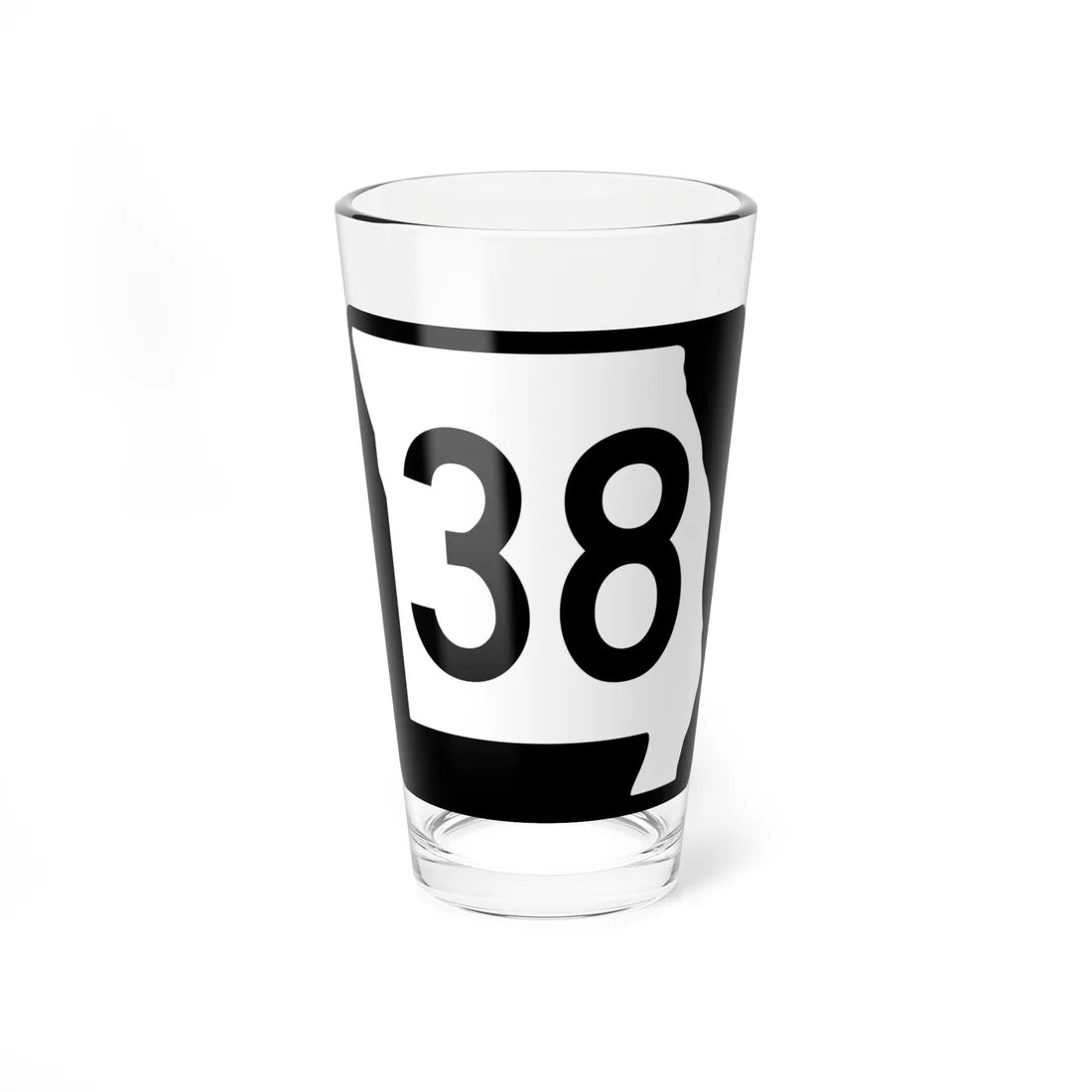 MO-38 (Missouri) (Road Sign) Pint Glass 16oz 16oz - Go Mug Yourself