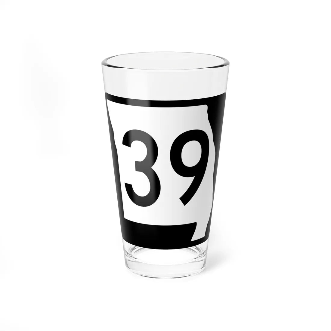 MO-39 (Missouri) (Road Sign) Pint Glass 16oz 16oz - Go Mug Yourself