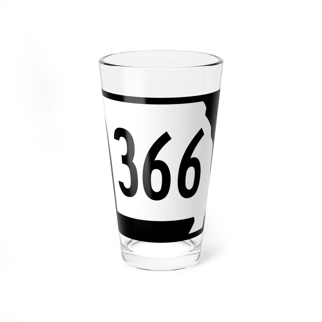 MO-3di (Missouri) (Road Sign) Pint Glass 16oz 16oz - Go Mug Yourself
