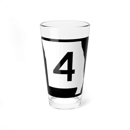 MO-4 (Missouri) (Road Sign) Pint Glass 16oz 16oz - Go Mug Yourself