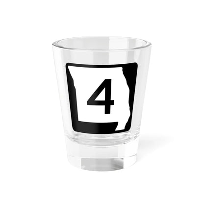 MO-4 (Missouri) (Road Sign) Shot Glass 1.5oz - Go Mug Yourself