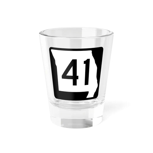 MO-41 (Missouri) (Road Sign) Shot Glass 1.5oz 1.5oz - Go Mug Yourself
