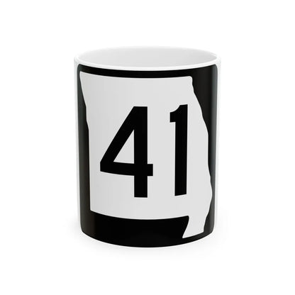 MO-41 (Missouri) (Road Sign) White Coffee Mug 11oz - Go Mug Yourself