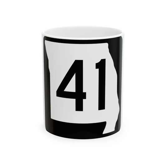 MO-41 (Missouri) (Road Sign) White Coffee Mug 11oz - Go Mug Yourself