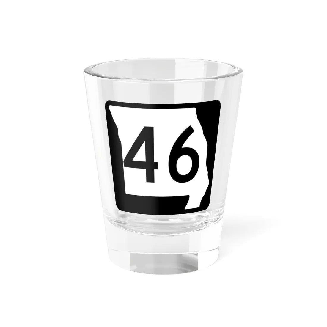 MO-46 (Missouri) (Road Sign) Shot Glass 1.5oz 1.5oz - Go Mug Yourself