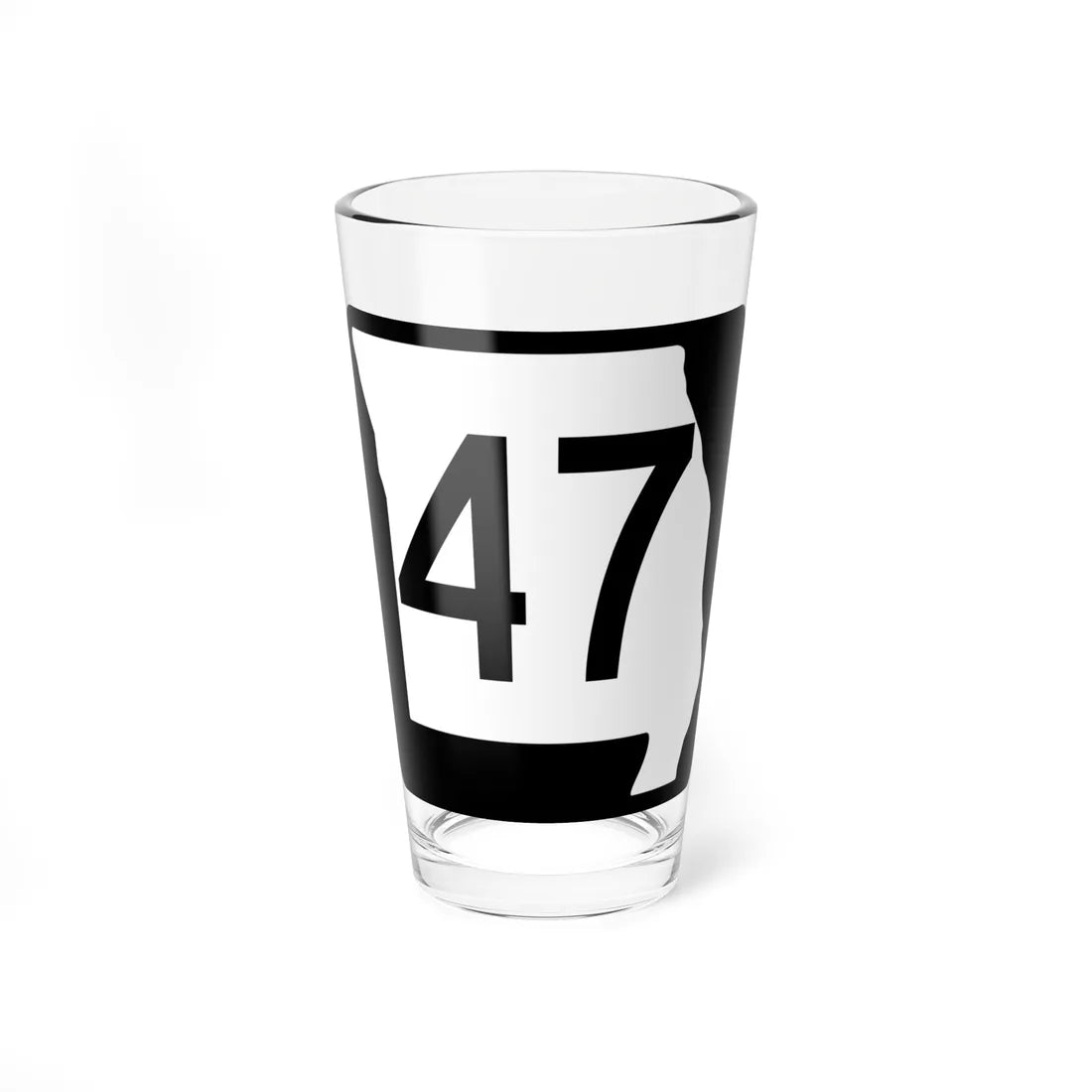 MO-47 (Missouri) (Road Sign) Pint Glass 16oz 16oz - Go Mug Yourself