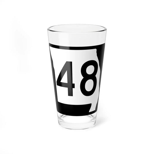 MO-48 (Missouri) (Road Sign) Pint Glass 16oz 16oz - Go Mug Yourself