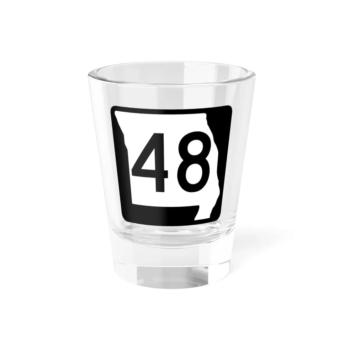 MO-48 (Missouri) (Road Sign) Shot Glass 1.5oz 1.5oz - Go Mug Yourself