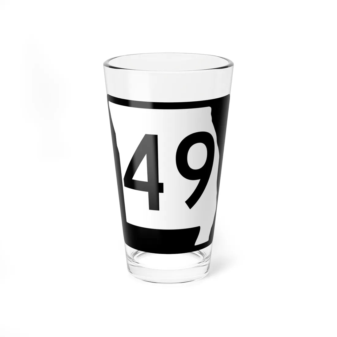 MO-49 (Missouri) (Road Sign) Pint Glass 16oz 16oz - Go Mug Yourself