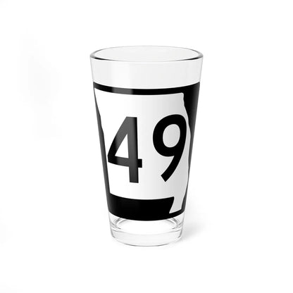 MO-49 (Missouri) (Road Sign) Pint Glass 16oz 16oz - Go Mug Yourself