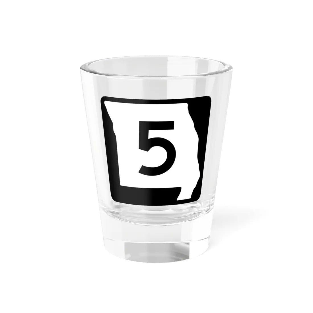 MO-5 (Missouri) (Road Sign) Shot Glass 1.5oz 1.5oz - Go Mug Yourself