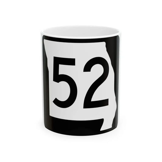 MO-52 (Missouri) (Road Sign) White Coffee Mug 11oz - Go Mug Yourself