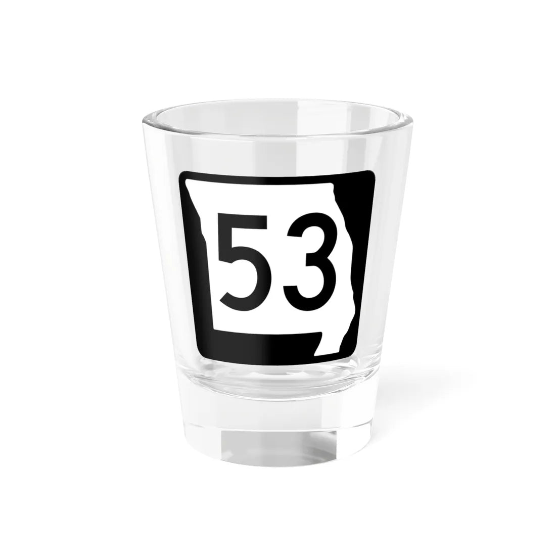 MO-53 (Missouri) (Road Sign) Shot Glass 1.5oz 1.5oz - Go Mug Yourself