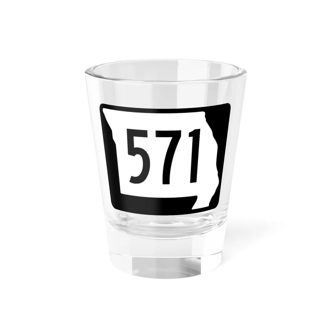 MO-571 (Missouri) (Road Sign) Shot Glass 1.5oz 1.5oz - Go Mug Yourself