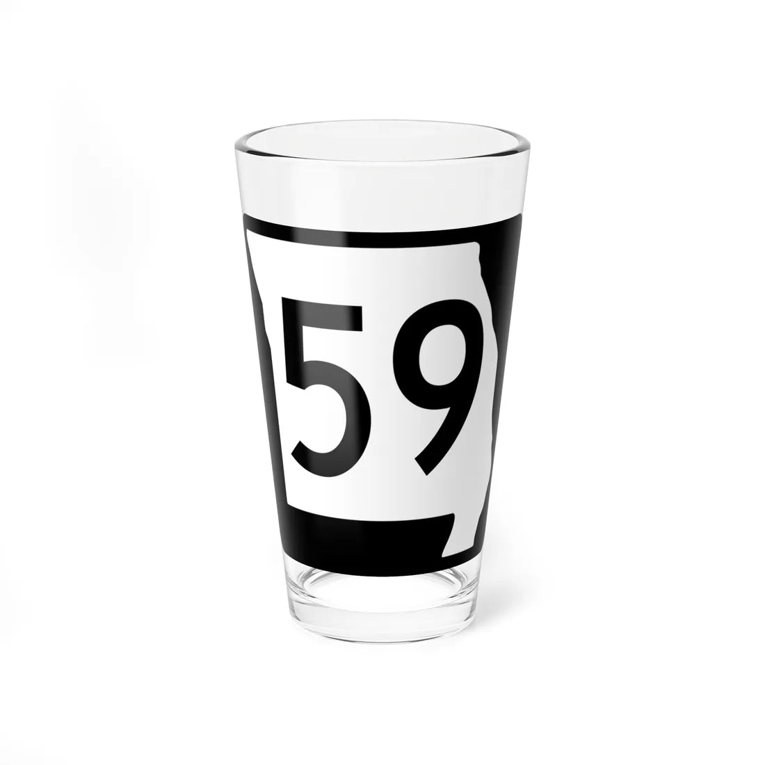 MO-59 (Missouri) (Road Sign) Pint Glass 16oz 16oz - Go Mug Yourself