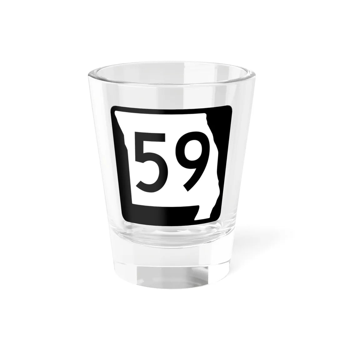 MO-59 (Missouri) (Road Sign) Shot Glass 1.5oz 1.5oz - Go Mug Yourself