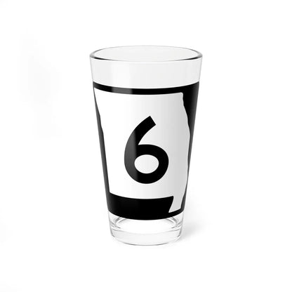 MO-6 (Missouri) (Road Sign) Pint Glass 16oz 16oz - Go Mug Yourself