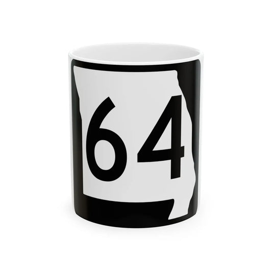 MO-64 (Missouri) (Road Sign) White Coffee Mug 11oz - Go Mug Yourself