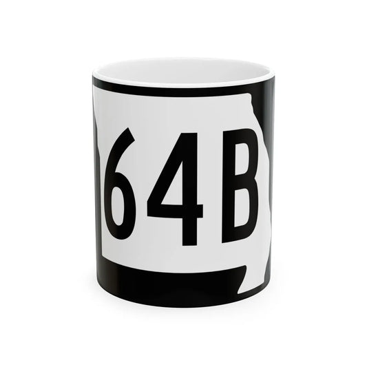 MO-64B (Missouri) (Road Sign) White Coffee Mug 11oz - Go Mug Yourself
