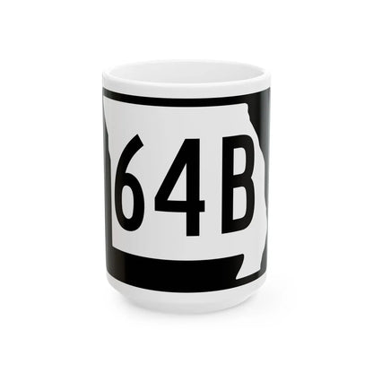 MO-64B (Missouri) (Road Sign) White Coffee Mug 15oz - Go Mug Yourself