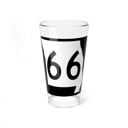 MO-66 (Missouri) (Road Sign) Pint Glass 16oz 16oz - Go Mug Yourself