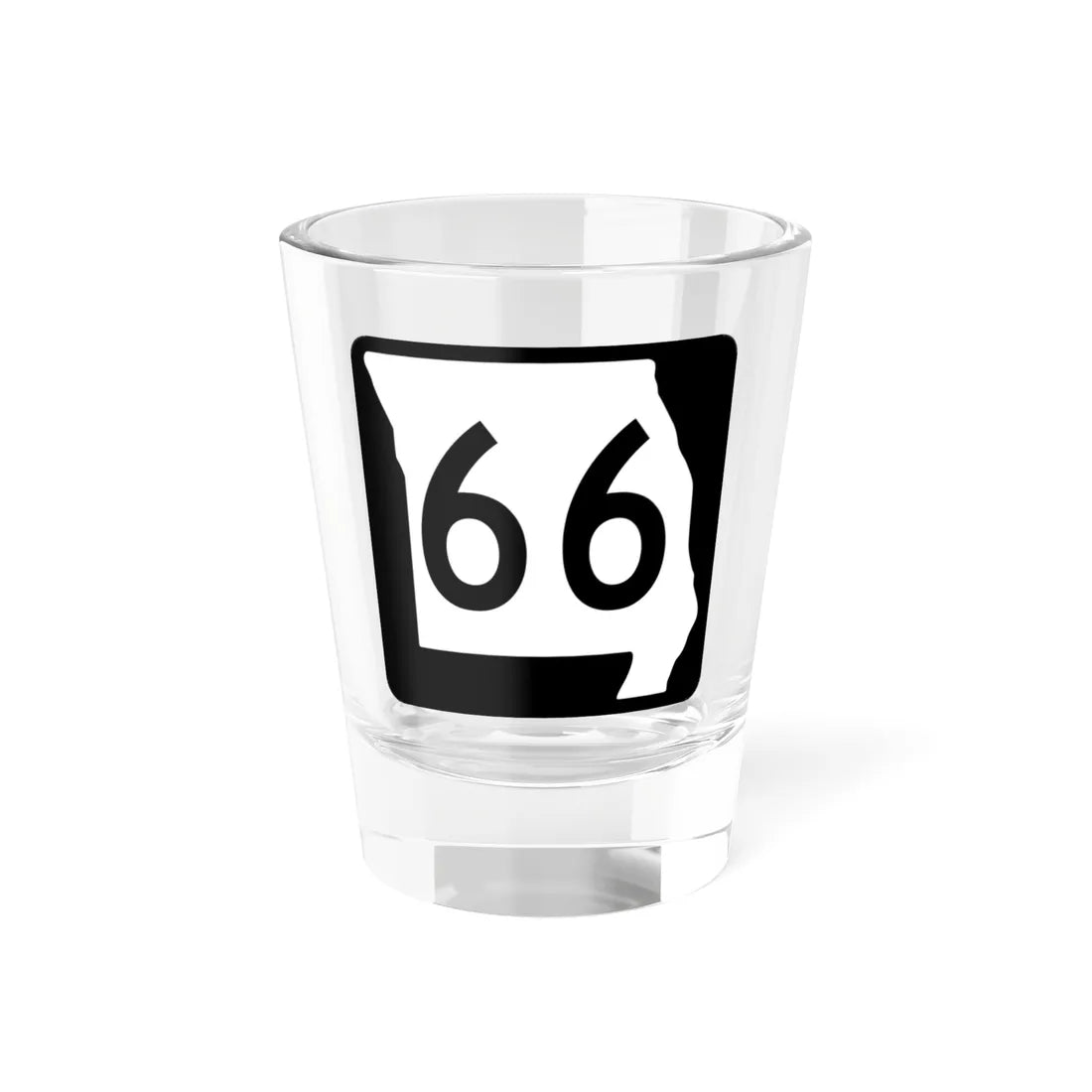 MO-66 (Missouri) (Road Sign) Shot Glass 1.5oz 1.5oz - Go Mug Yourself