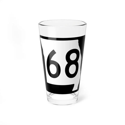 MO-68 (Missouri) (Road Sign) Pint Glass 16oz 16oz - Go Mug Yourself