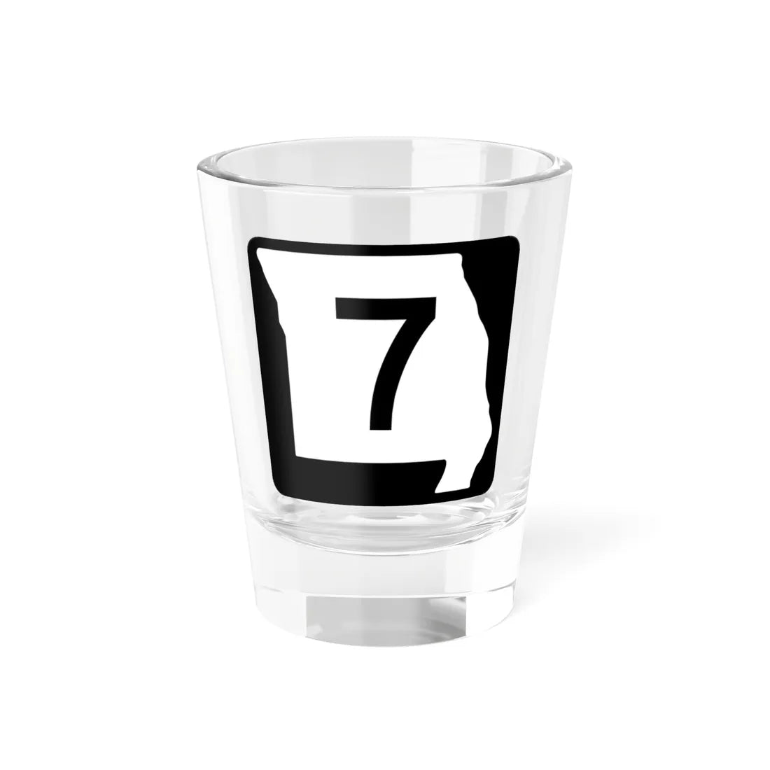 MO-7 (Missouri) (Road Sign) Shot Glass 1.5oz 1.5oz - Go Mug Yourself