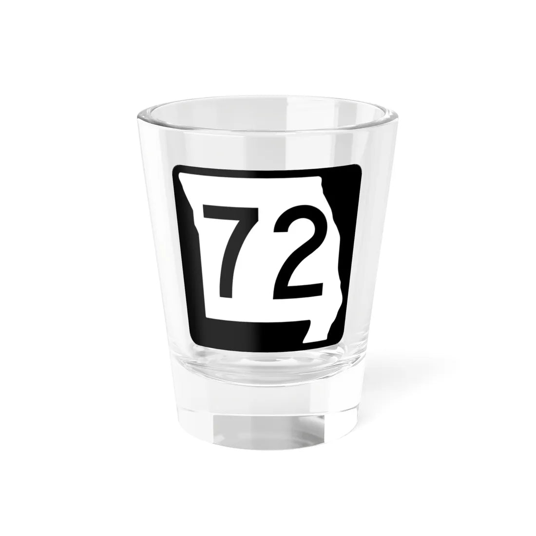 MO-72 (Missouri) (Road Sign) Shot Glass 1.5oz 1.5oz - Go Mug Yourself