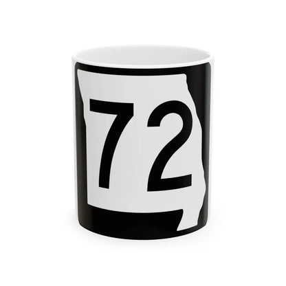 MO-72 (Missouri) (Road Sign) White Coffee Mug 11oz - Go Mug Yourself