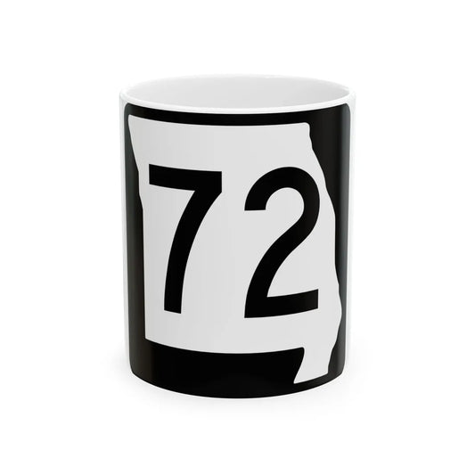 MO-72 (Missouri) (Road Sign) White Coffee Mug 11oz - Go Mug Yourself