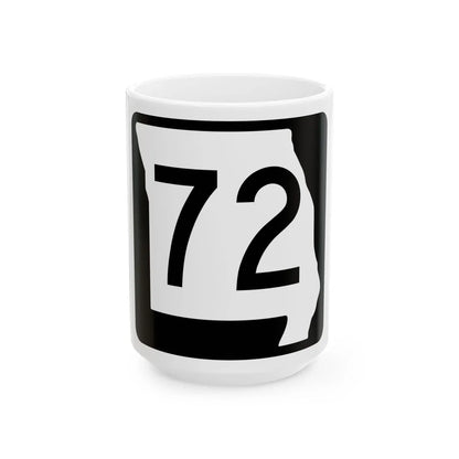 MO-72 (Missouri) (Road Sign) White Coffee Mug 15oz - Go Mug Yourself