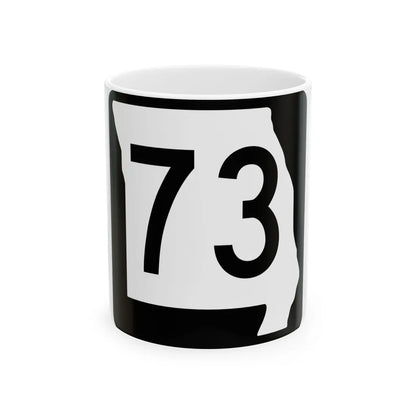 MO-73 (Missouri) (Road Sign) White Coffee Mug 11oz - Go Mug Yourself