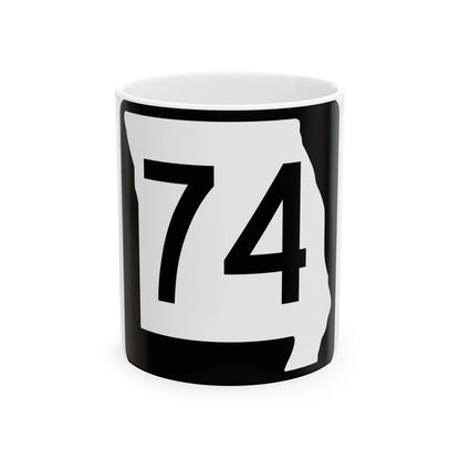 MO-74 (Missouri) (Road Sign) White Coffee Mug 11oz - Go Mug Yourself