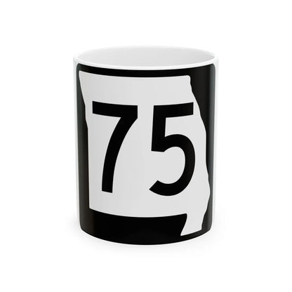 MO-75 (Missouri) (Road Sign) White Coffee Mug 11oz - Go Mug Yourself