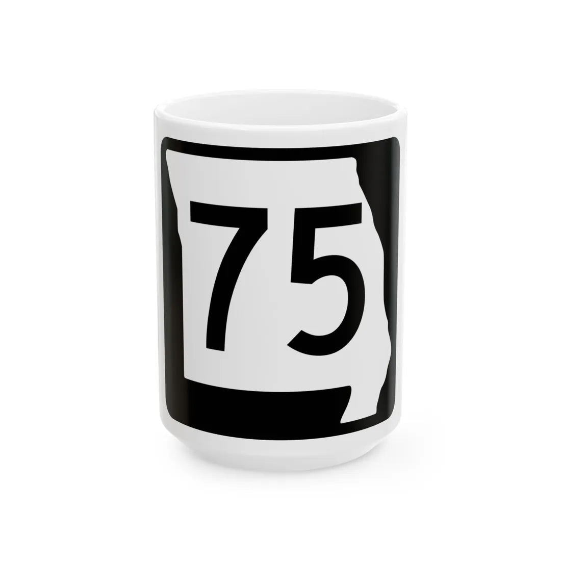 MO-75 (Missouri) (Road Sign) White Coffee Mug 15oz - Go Mug Yourself
