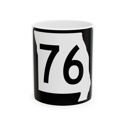 MO-76 (Missouri) (Road Sign) White Coffee Mug 11oz - Go Mug Yourself