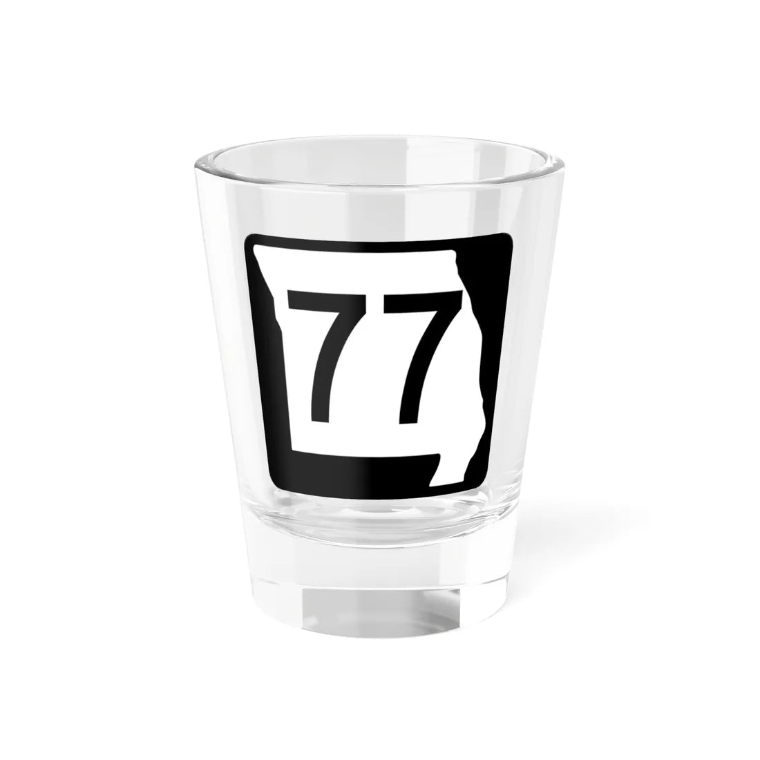 MO-77 (Missouri) (Road Sign) Shot Glass 1.5oz 1.5oz - Go Mug Yourself