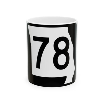 MO-78 (Missouri) (Road Sign) White Coffee Mug 11oz - Go Mug Yourself